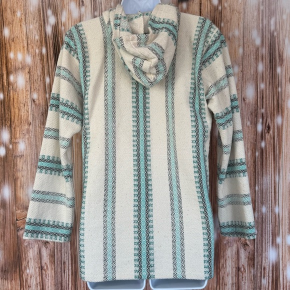 Original Senor Lopez White and Turquoise Baja Beach Hoodie - Picture 8 of 8